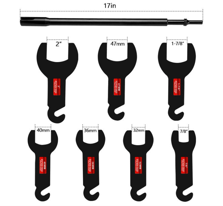 8PCS Pneumatic Fan Clutch Wrench – 43300 Removal Tool Kit, Auto Repair Spanner