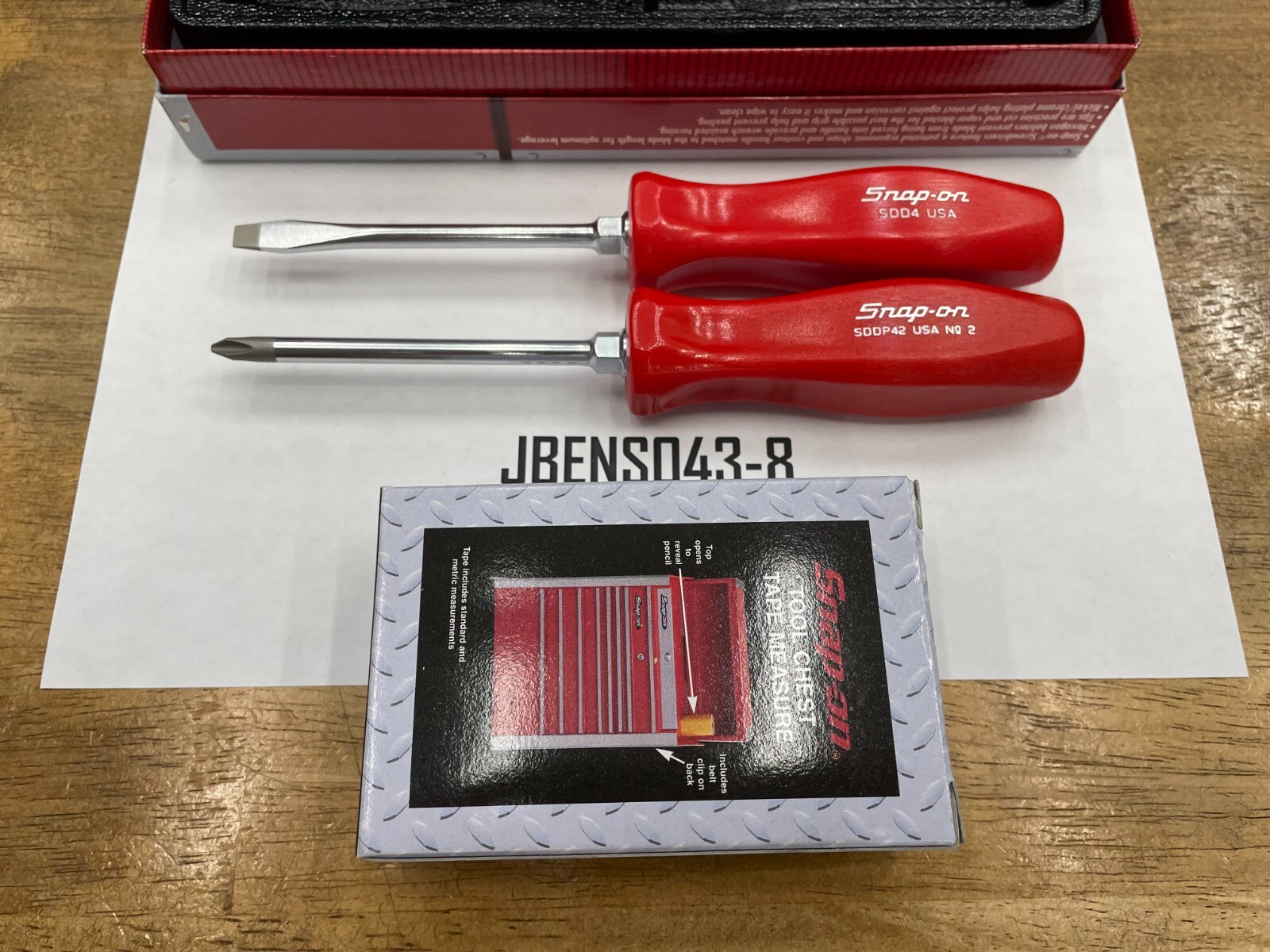 Snap-on Tools NOS RARE Limited Screwdriver Set & Tool Box Tape Measure SDDX20TMX