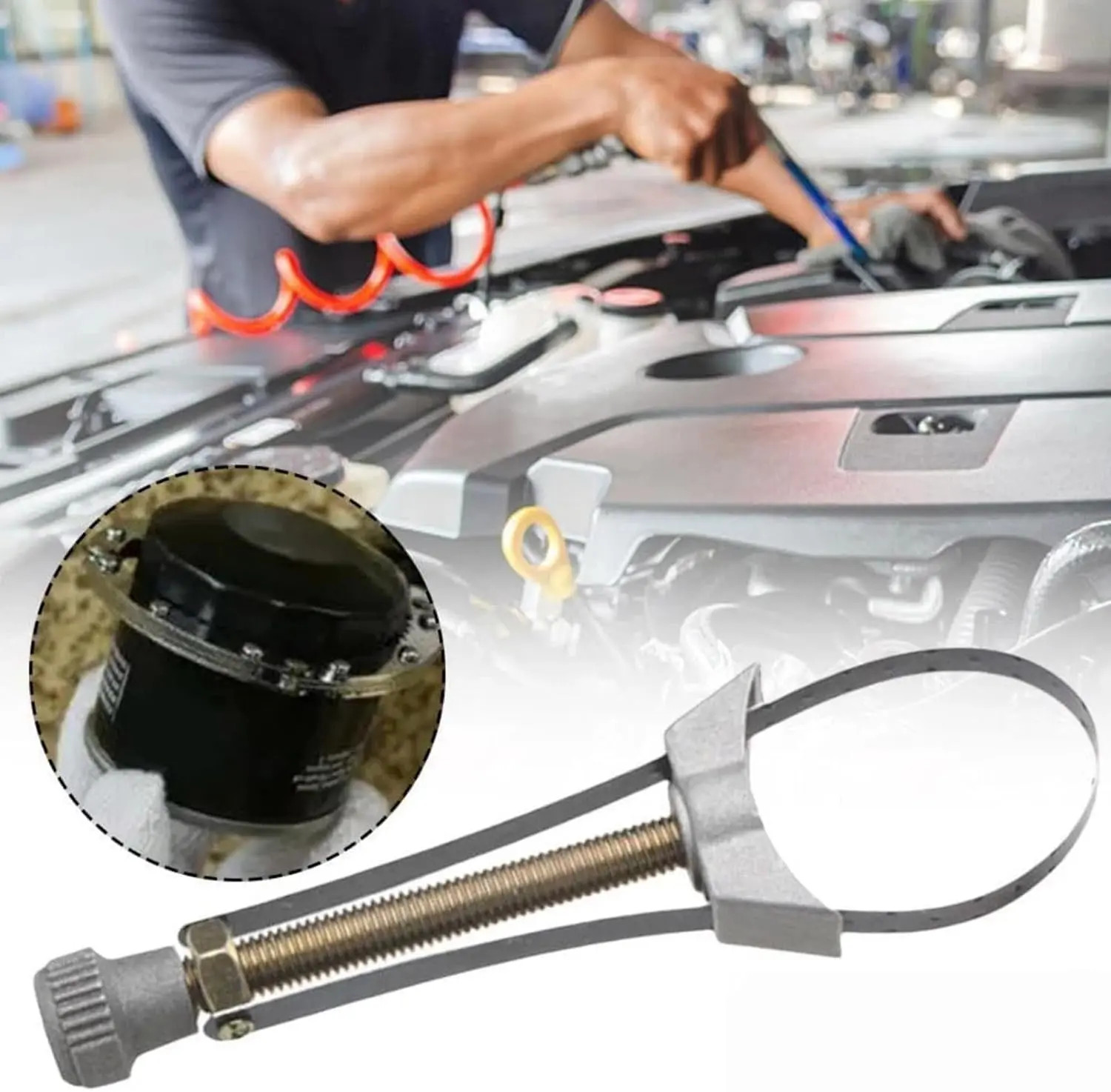 Adjustable Heavy Duty Oil Filter Wrench for Car Motorcycle Truck