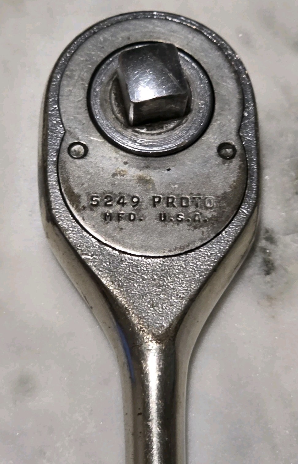 PROTO Made USA 5249 3/8” Drive Chrome Ratchet Knurled Handle