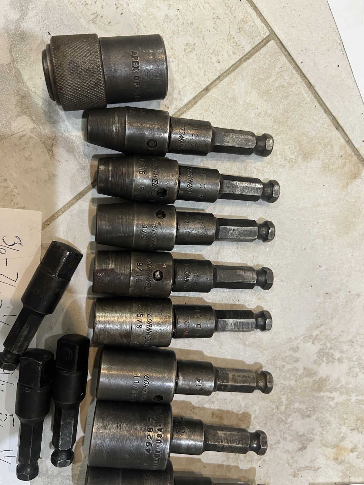 APEX, Cornwall Hex Power Drive Impact U-joint Socket Sets for Hex Quick Connect