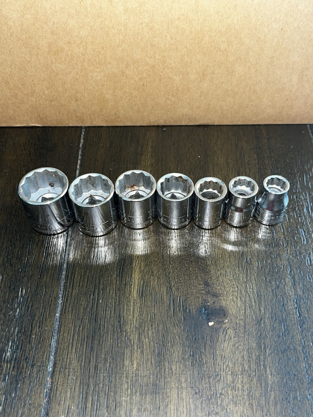 Craftsman 12 Pt Metric Sockets V & G (7) Pieces: 19- 17 – 16 – 14 – 11 – 10 – 9