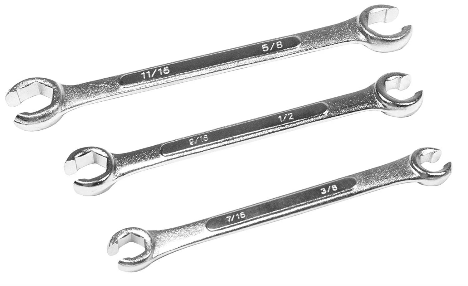 W350 Wrench Set 3-Piece SAE Steel Chrome Vanadium Includes: (1) 3/8 x 7/16