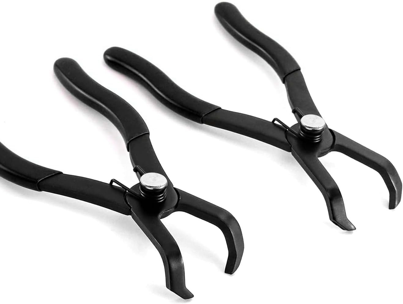 30°& 80° Push Pin Plier Set, Angled Pliers Fastener Remover Tool Rivet Black