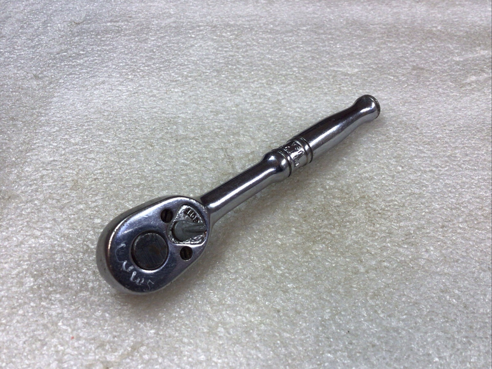 Snap-On#TM70B – 1/4” Dr., Chrome, 4.25” Long, Stubby Ratchet-USA🇺🇸🇺🇸-USA-