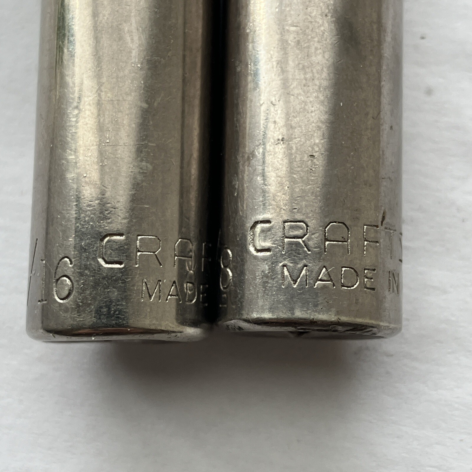 Craftsman 43331 7/16in. & 43333 3/8in Deep 6 pt Sockets 3/8 Drive USA