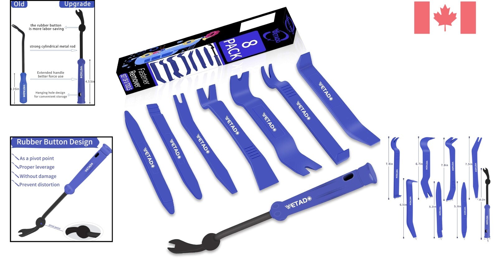 8PC Trim Removal Tool Set for Effortless Car Panel Repairs – Non-Scratch Design