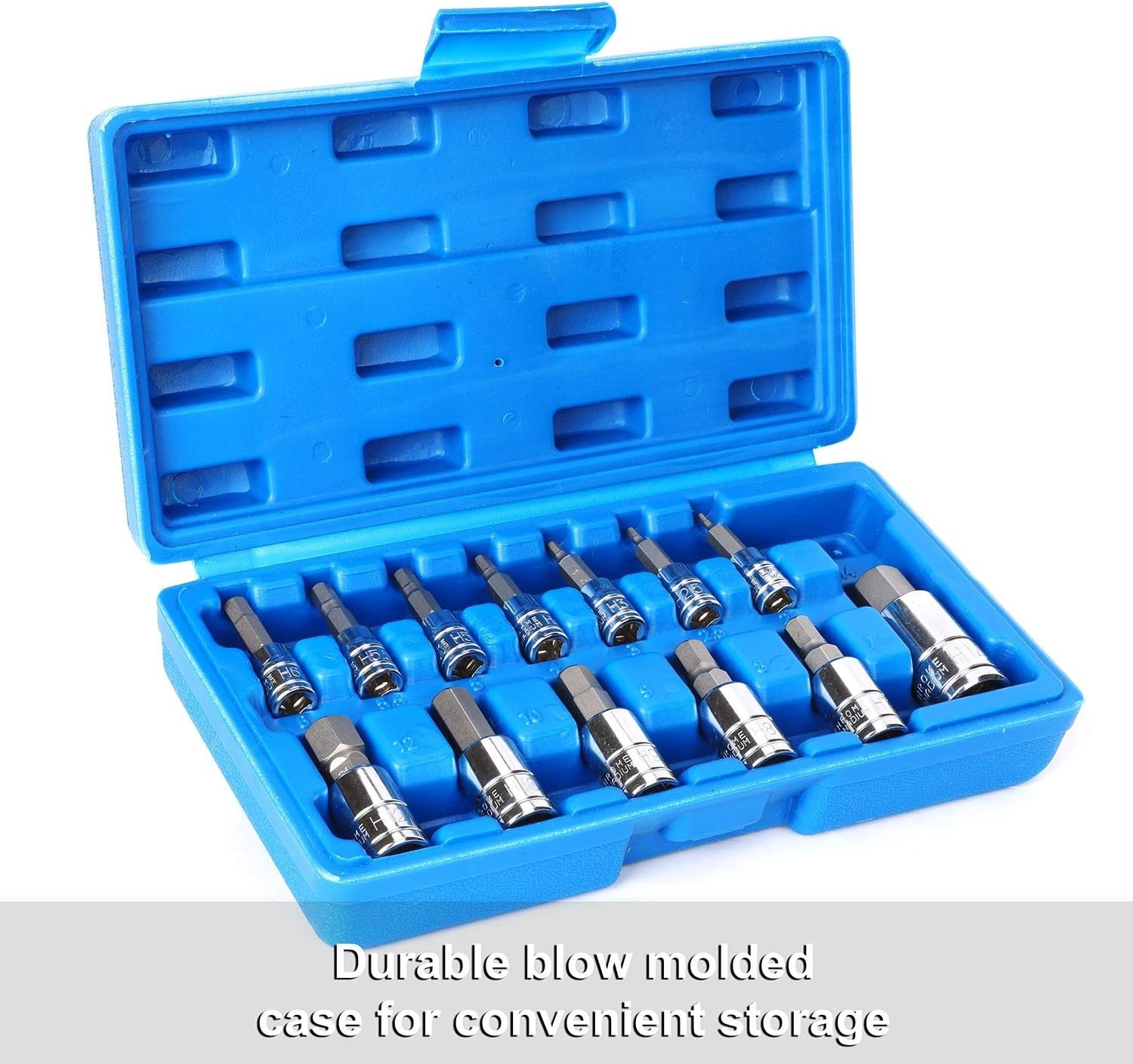 Casoman 13-Piece Metric Hex Bit Socket Set, S2 Steel for Superior Durability