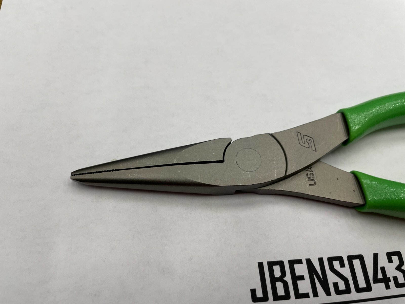 Snap-on Tools USA NEW GREEN 8″ Talon Soft Grip Needle Nose Pliers 96ACFG