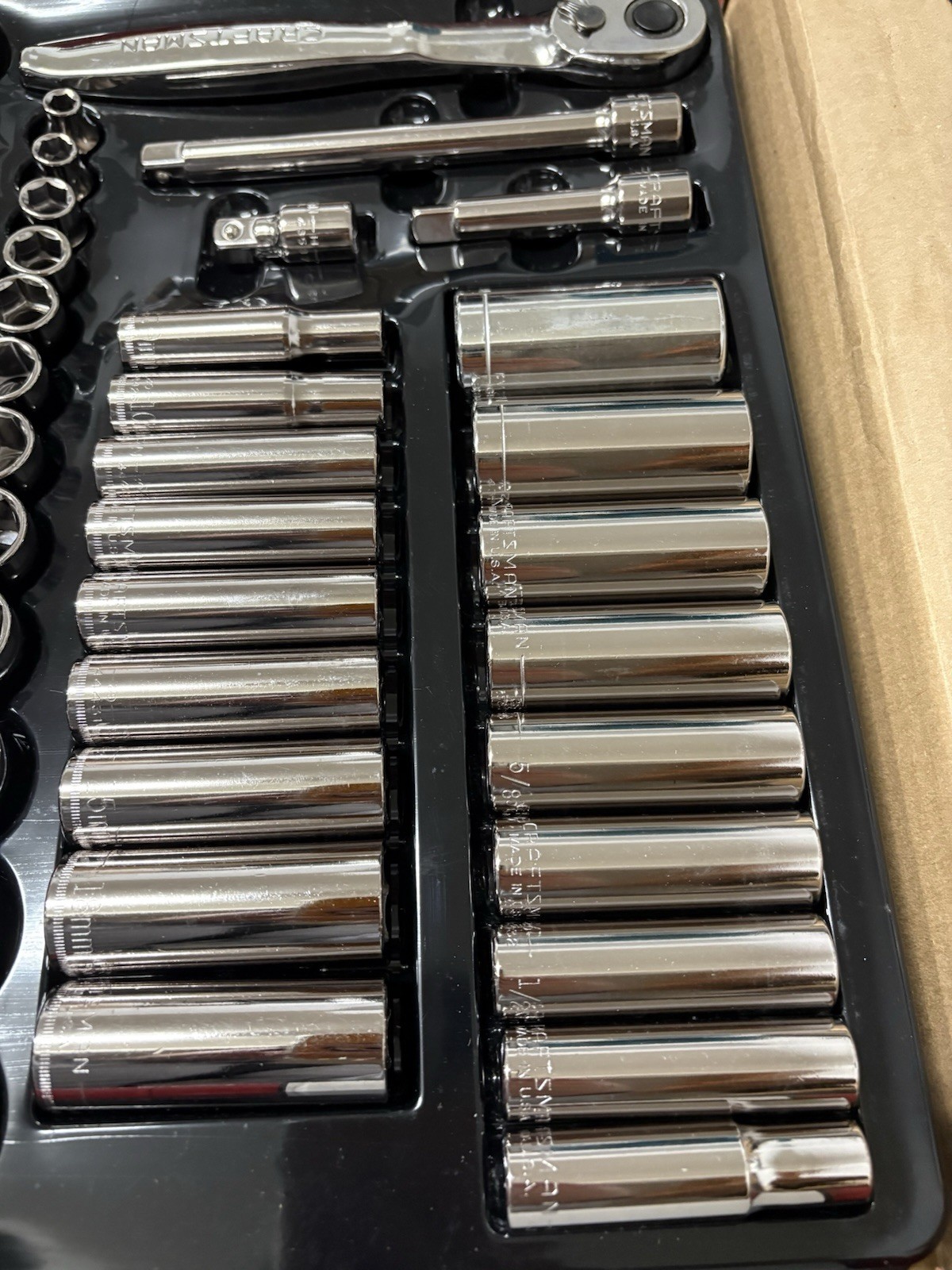 NOS Sears Craftsman 49pc 3/8” Drive Build-A-Set 34271 USA Low Profile Ratchet