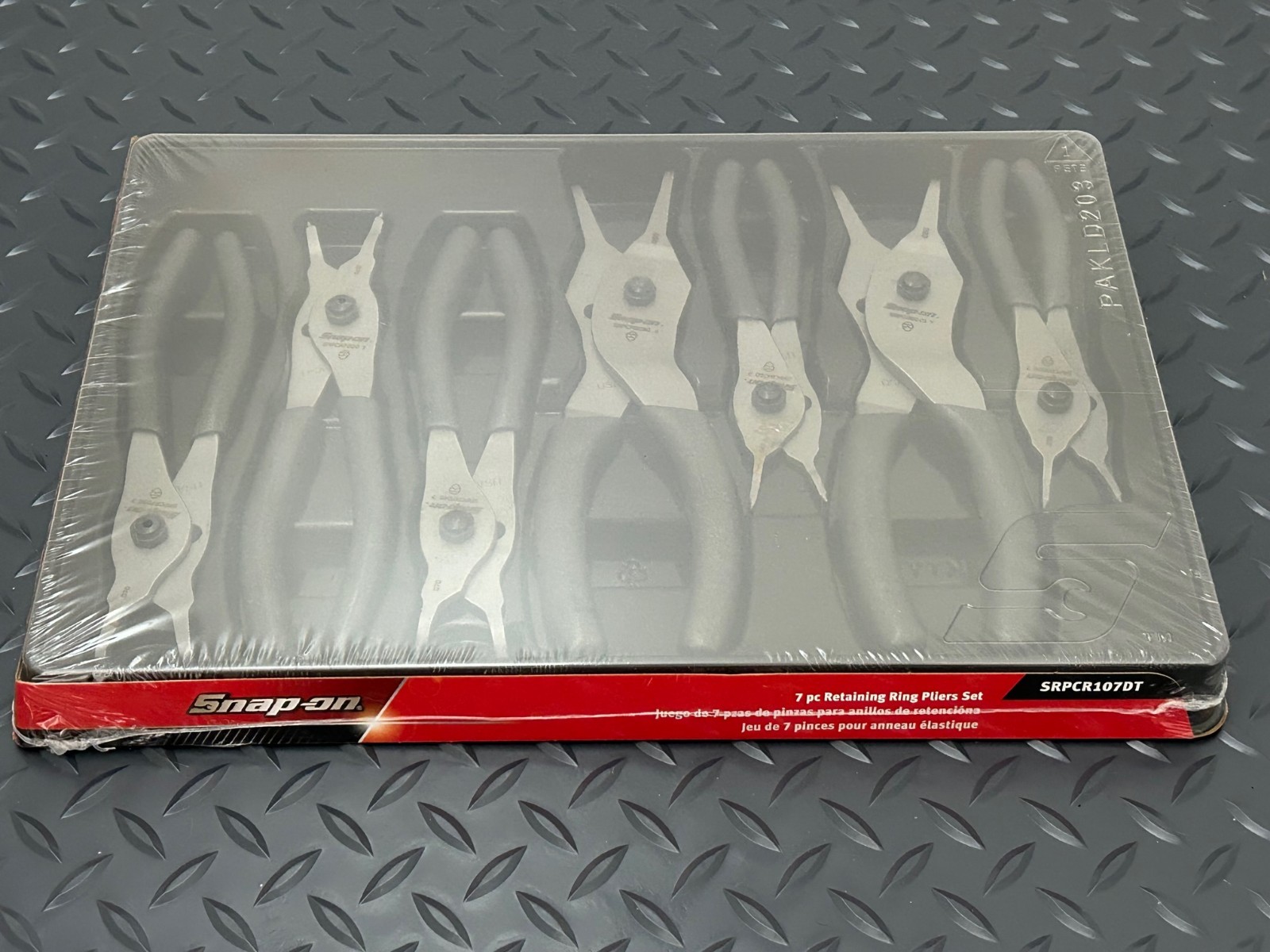 Snap-on Dark Titanium 7pc Quick Release Snap Ring Pliers Set SRPCR107DT USA NEW