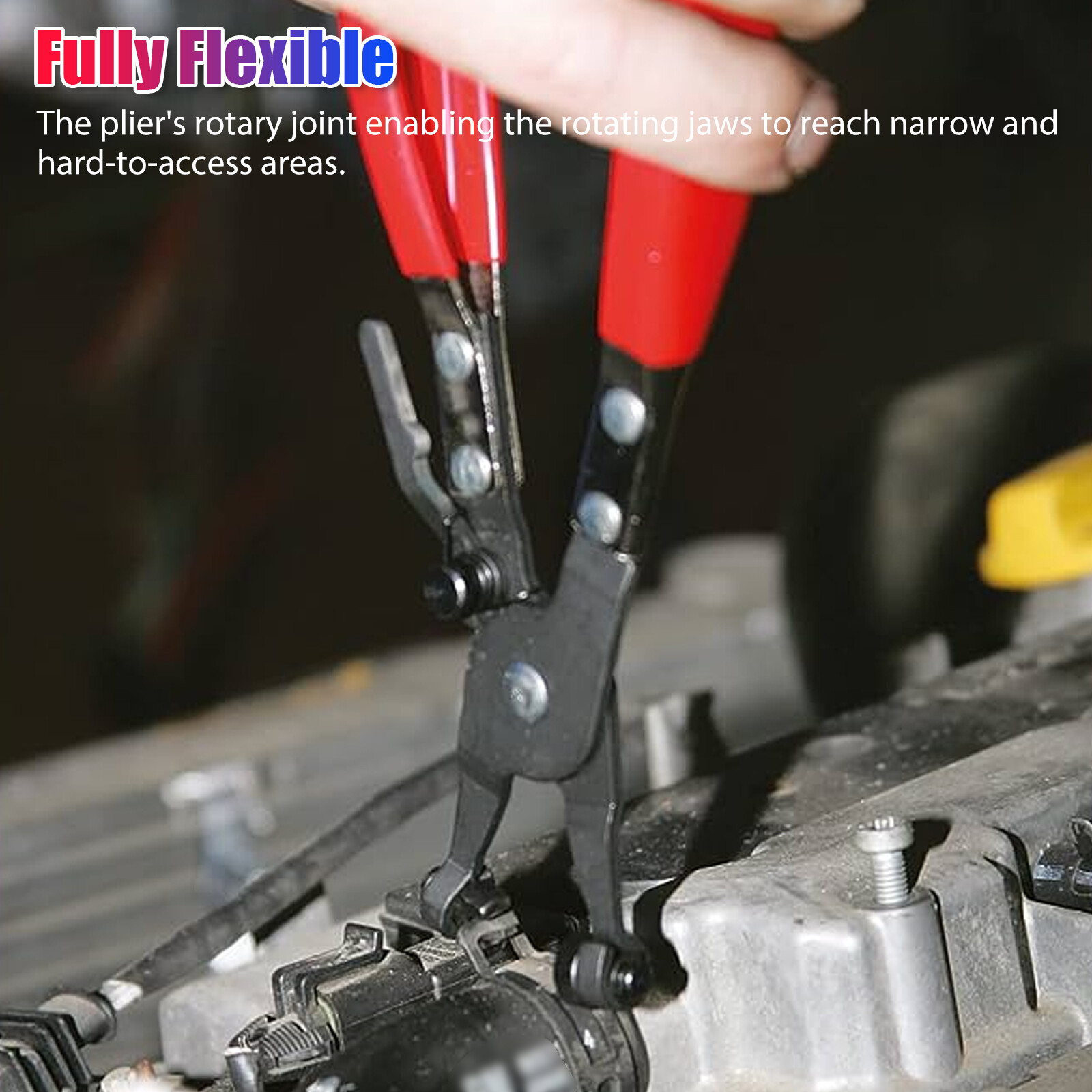 2x Flat Band 45° Angled Swivel Jaw Locking Tools Hose Clamp Plier Coolant Clip