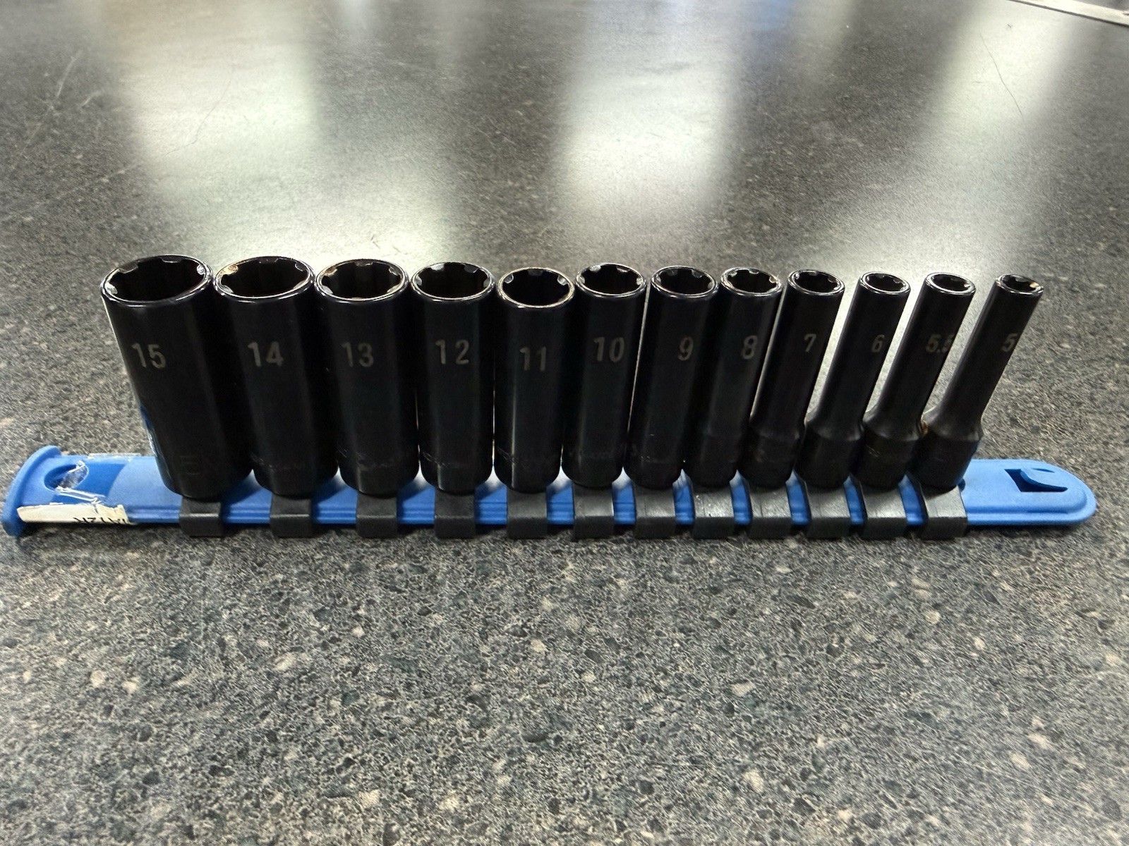 Matco Tools Non-Slip Deep 1/4″ Drive Impact Socket 12 Piece Set Metric 5-15mm