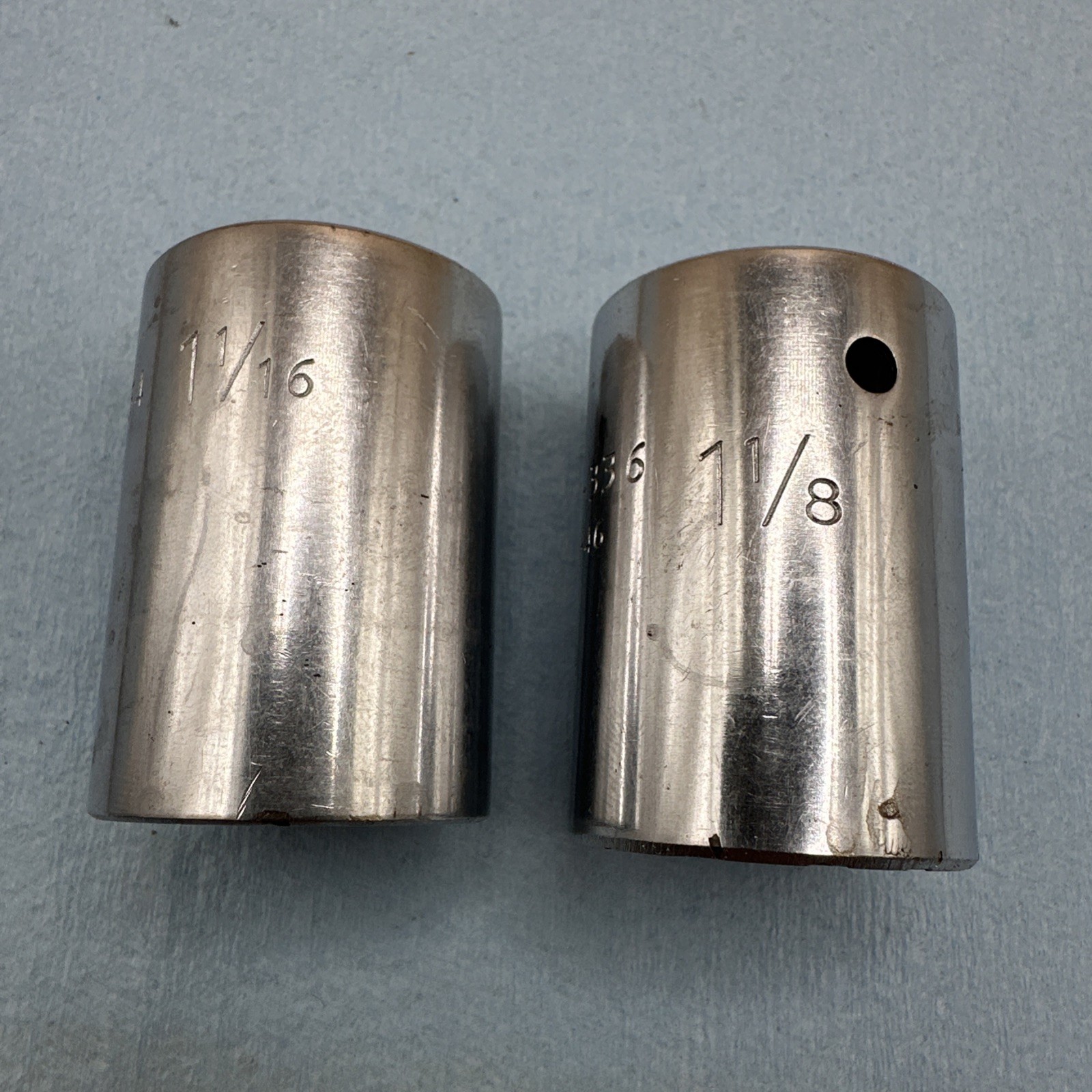 Wright Tools USA 1-1/16” & 1-1/8” Sockets 12 Point 3/4” Drive S-334 S-336