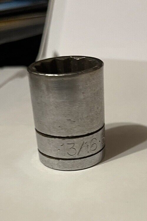 SK 13/16″ 1/2″ Drive 12 Point 13/16 In. Shallow SAE Socket 40126 USA