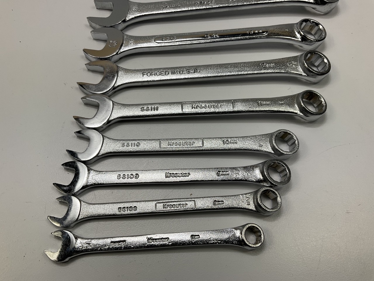 12MM NO BRAND 13MM 15MM 17MM S-K BRAND, 14MM, 19MM GAMBLES – 11 Piece Wrench Set