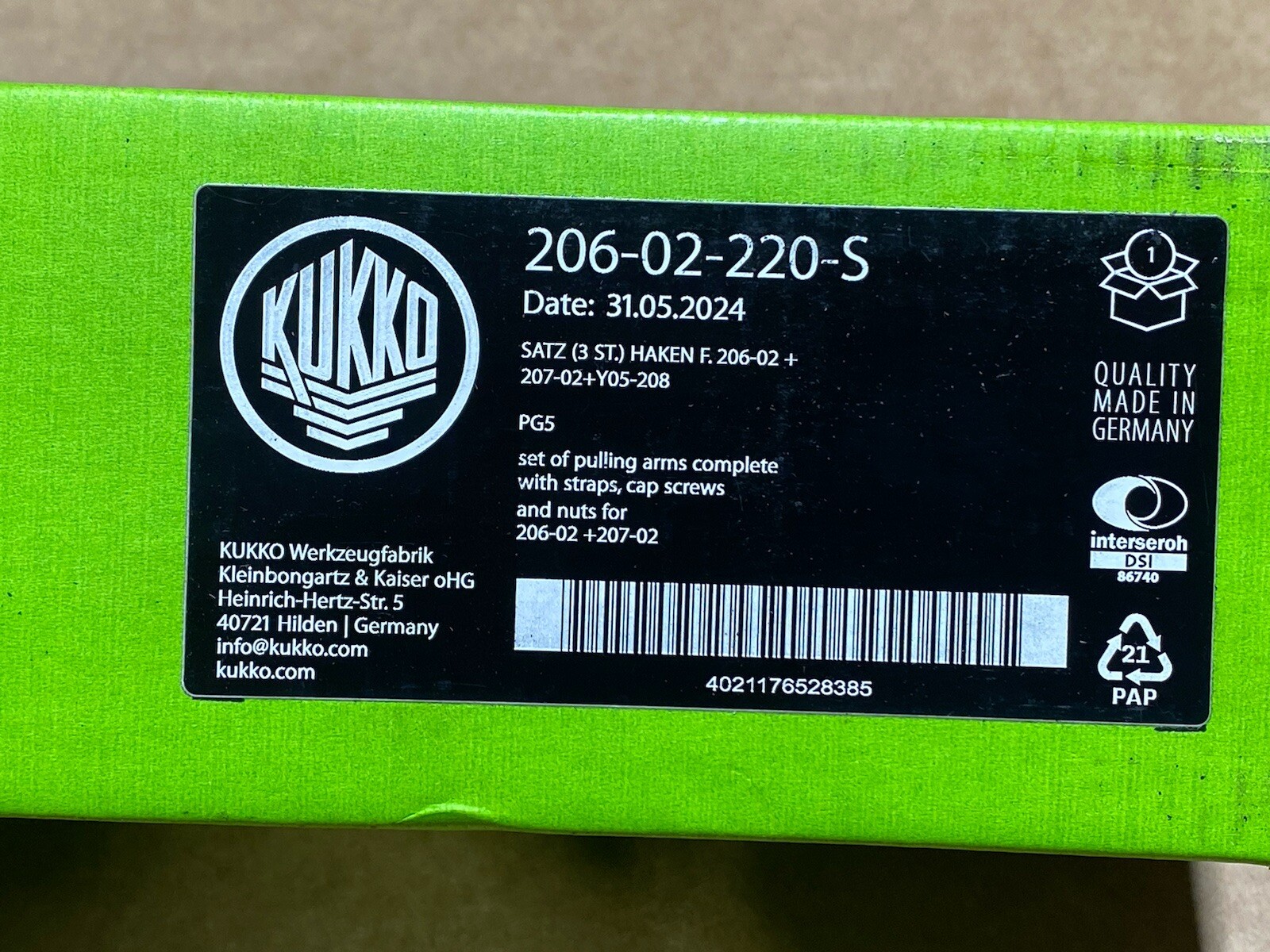 KUKKO – 3 PULLING ARMS (SET) HAVEVY DUTY NEW