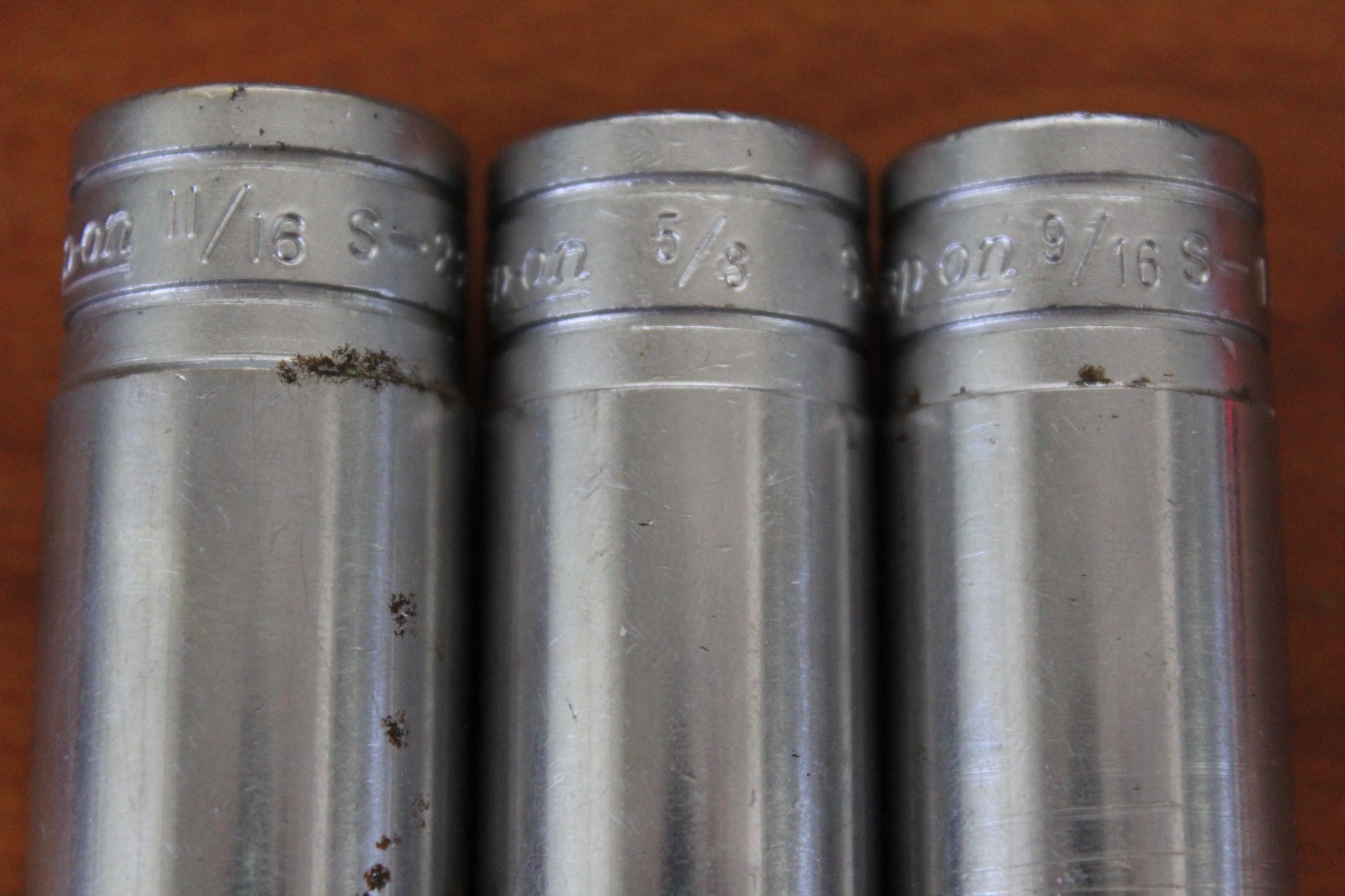 9 pc. Snap-on Tools USA 1/2″ Drive 12-POINT SAE 9/16″ – 1 1/8″ DEEP Socket Set