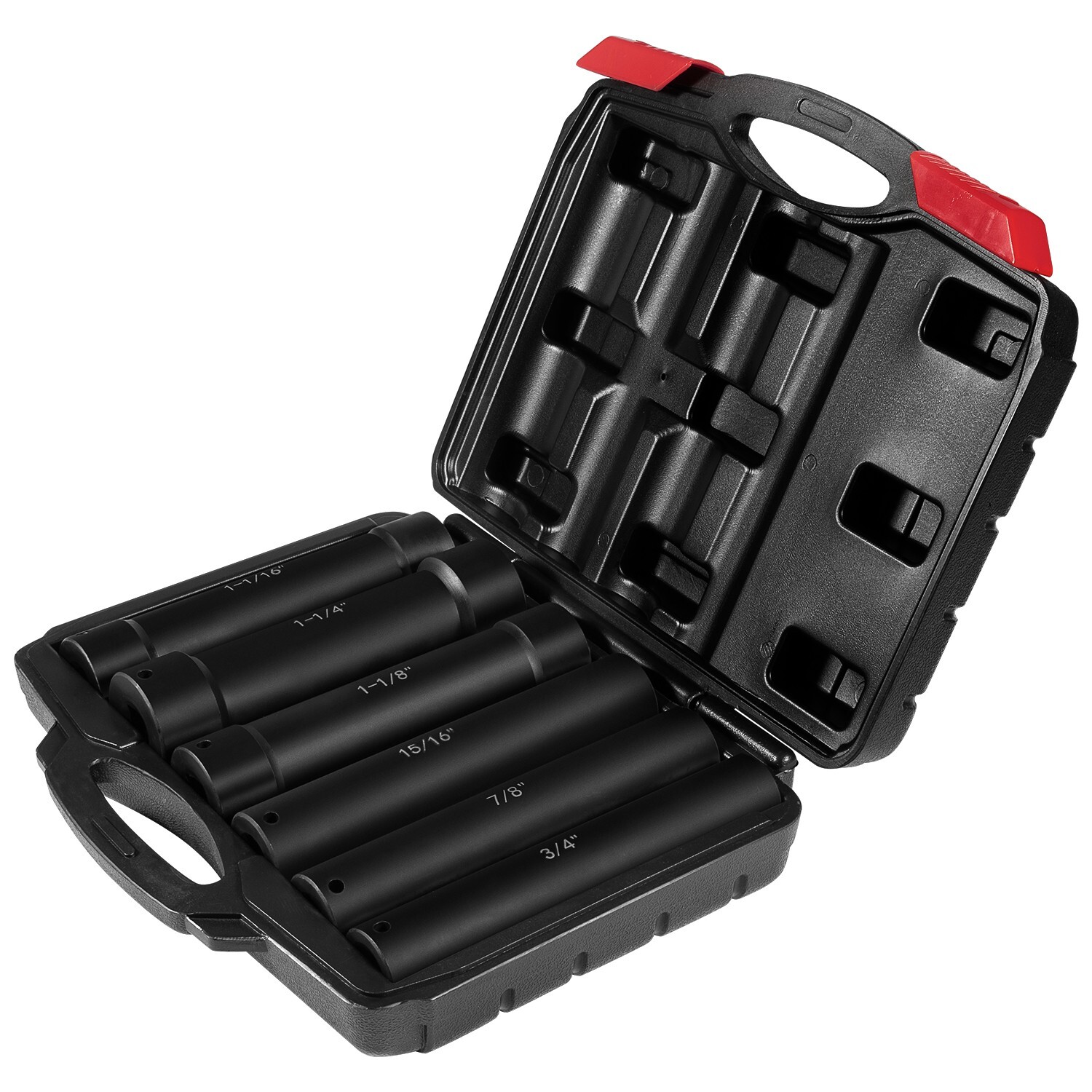 1/2 Inch Drive Heavy Duty Extended Length Extra-Deep Length Impact Socket , 6 PC