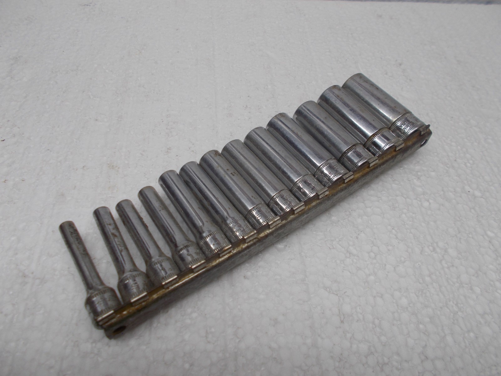 Snap-on tools 1/4 in. drive Deep Socket Set 6 Point STMM4mm – STMM15mm USA Nice!