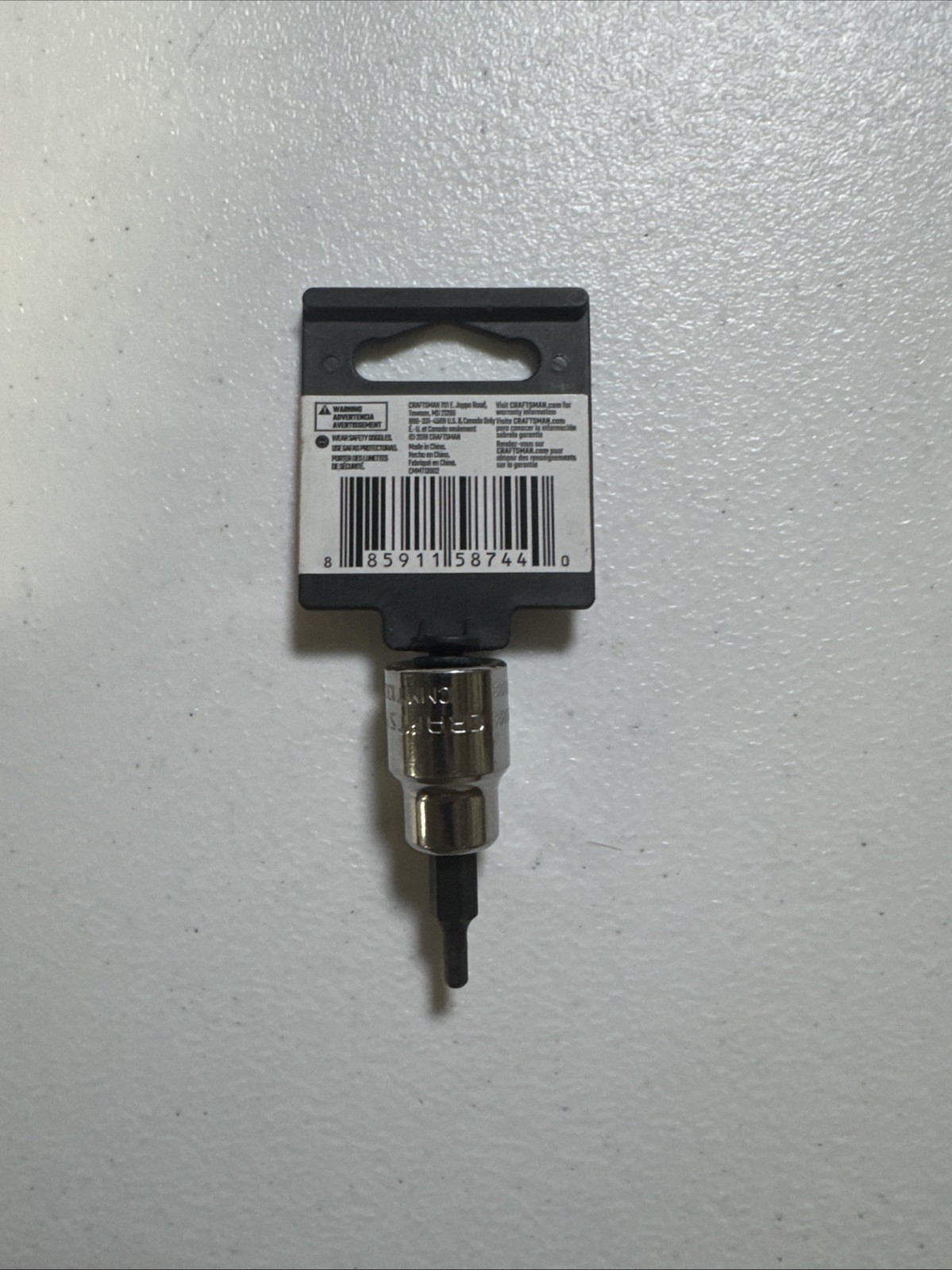 Craftsman Hex Bit Socket 3/8 in Drive 1/8 in Bit CMMT13002 Durable