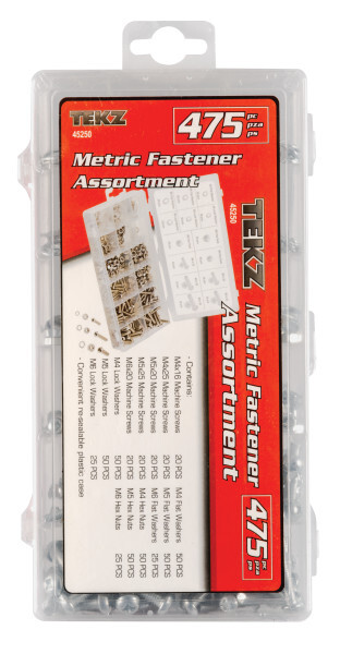 Titan 45250 Metric Nut and Bolt Assortment-475 Piece (M4, M5, M6), Steel