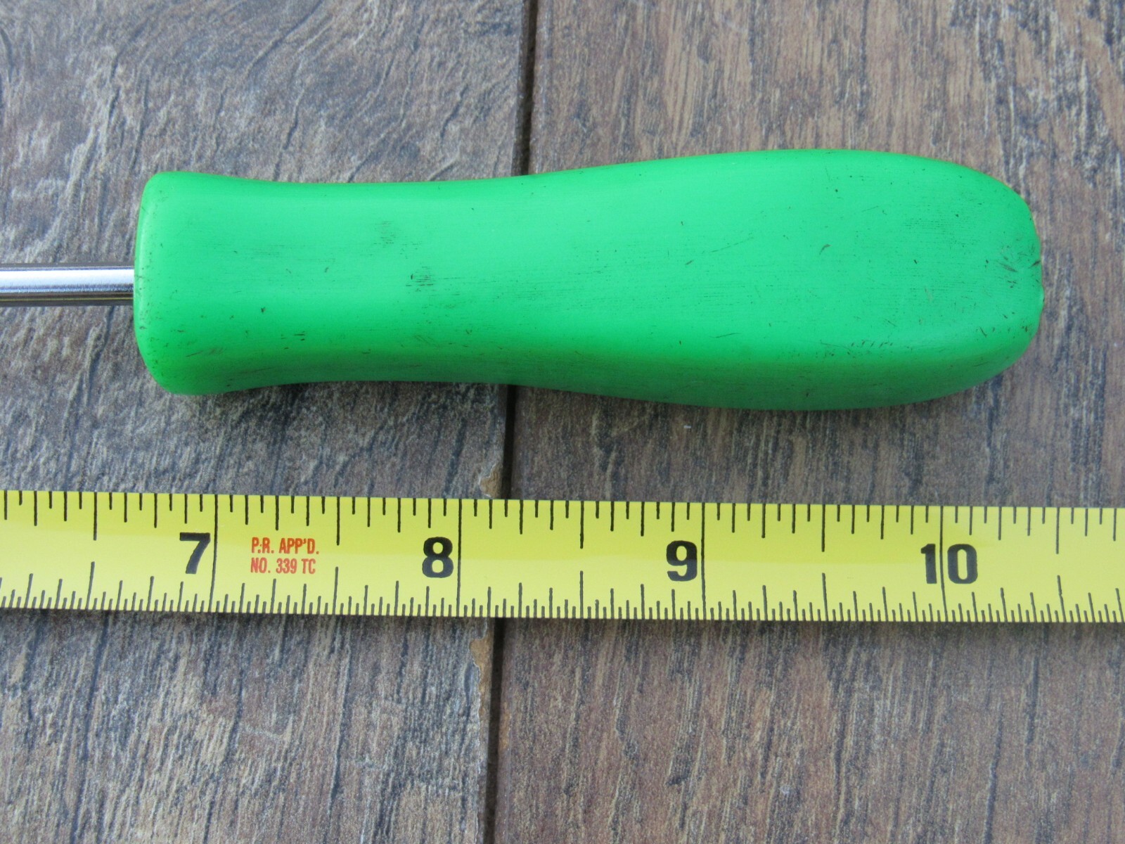MATCO FLAT TIP STRAGHT 6 3/4″ BLADE SLOTED GREEN HANDLE SCREWDRIVER 10 1/4″ OAL