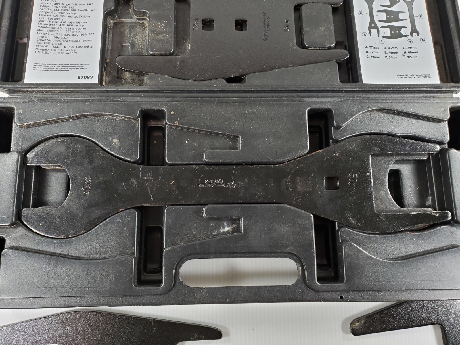 EverTough 9-Piece Set in case Fan Clutch Wrench Set 67063 Complete