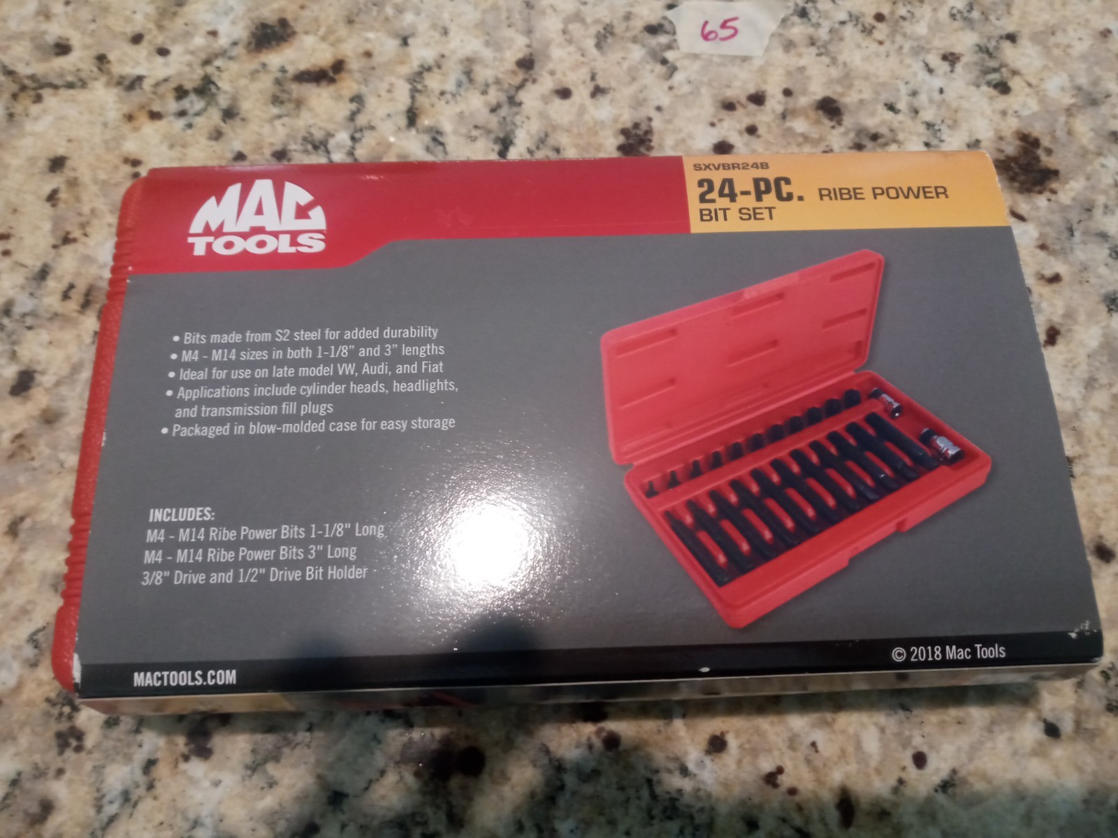 Mac tools Ribe Bits, new in box, deep and short 3/8 and 1/2 bit holder