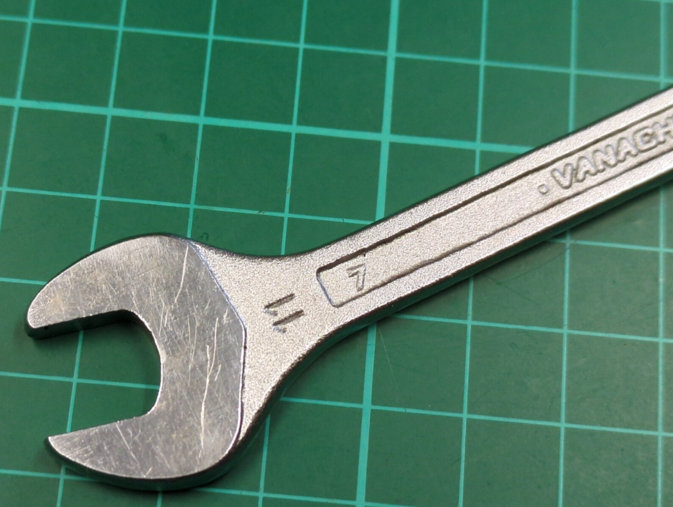 Vintage Facom No44, 10mm x 11mm Vanachrome Open Ended Spanner Made In France