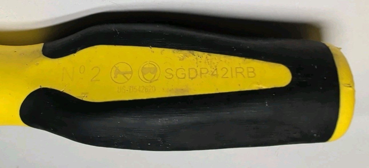Snap On USA Phillips Screwdriver #2 SGDP421RB Yellow Black Vintage