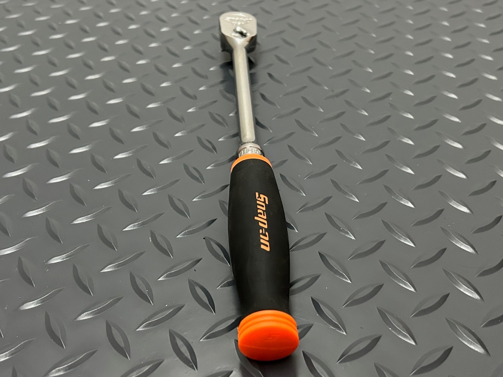 Snap-on Tools 3/8″ Drive ORANGE Soft Grip LONG Fixed Head Ratchet FHL80O USA NEW