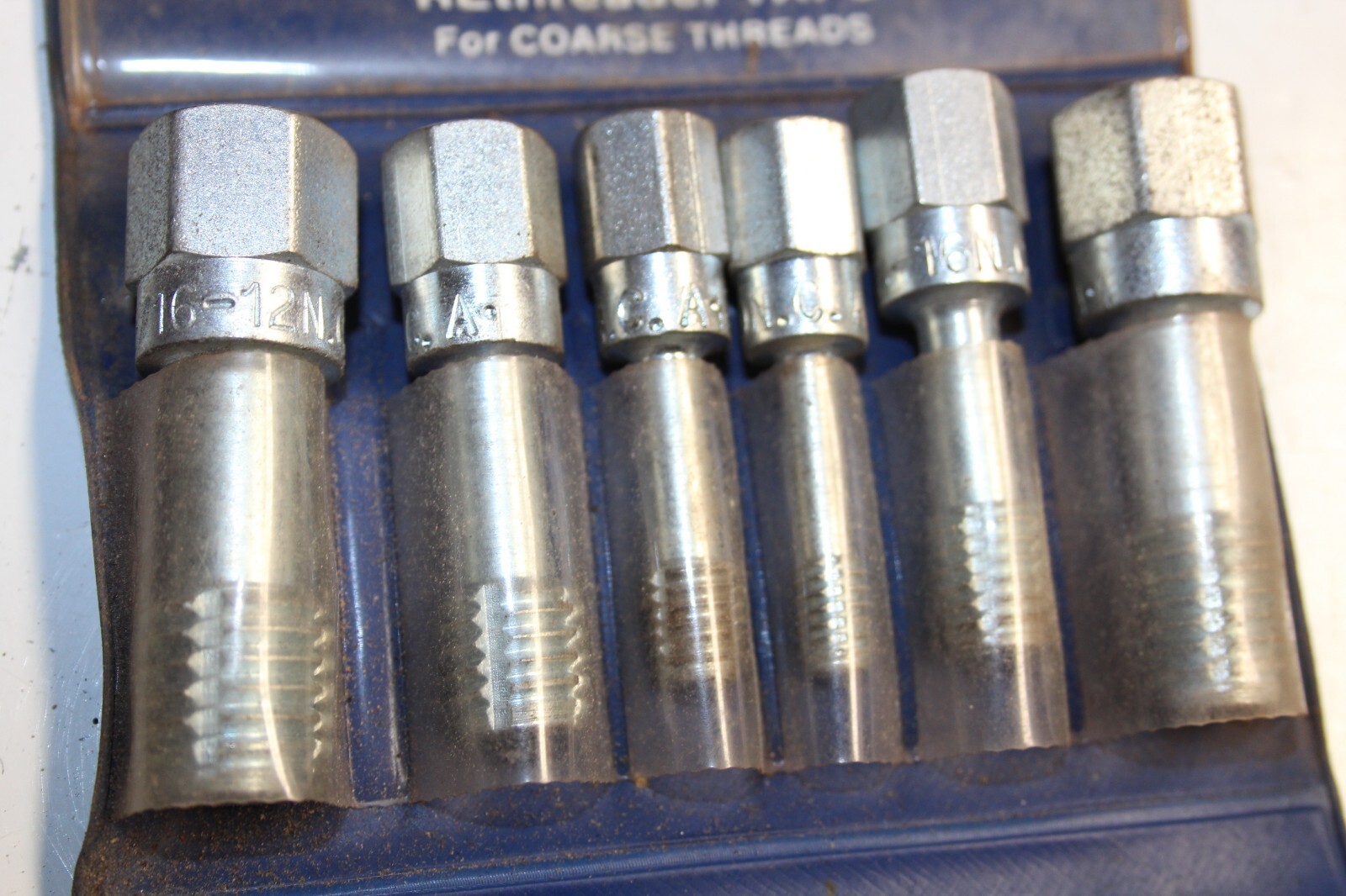 BLUE-POINT TOOLS NC-USS NF-SAE HEX DRFIVE Rethreading Taps USA 12 PIECES