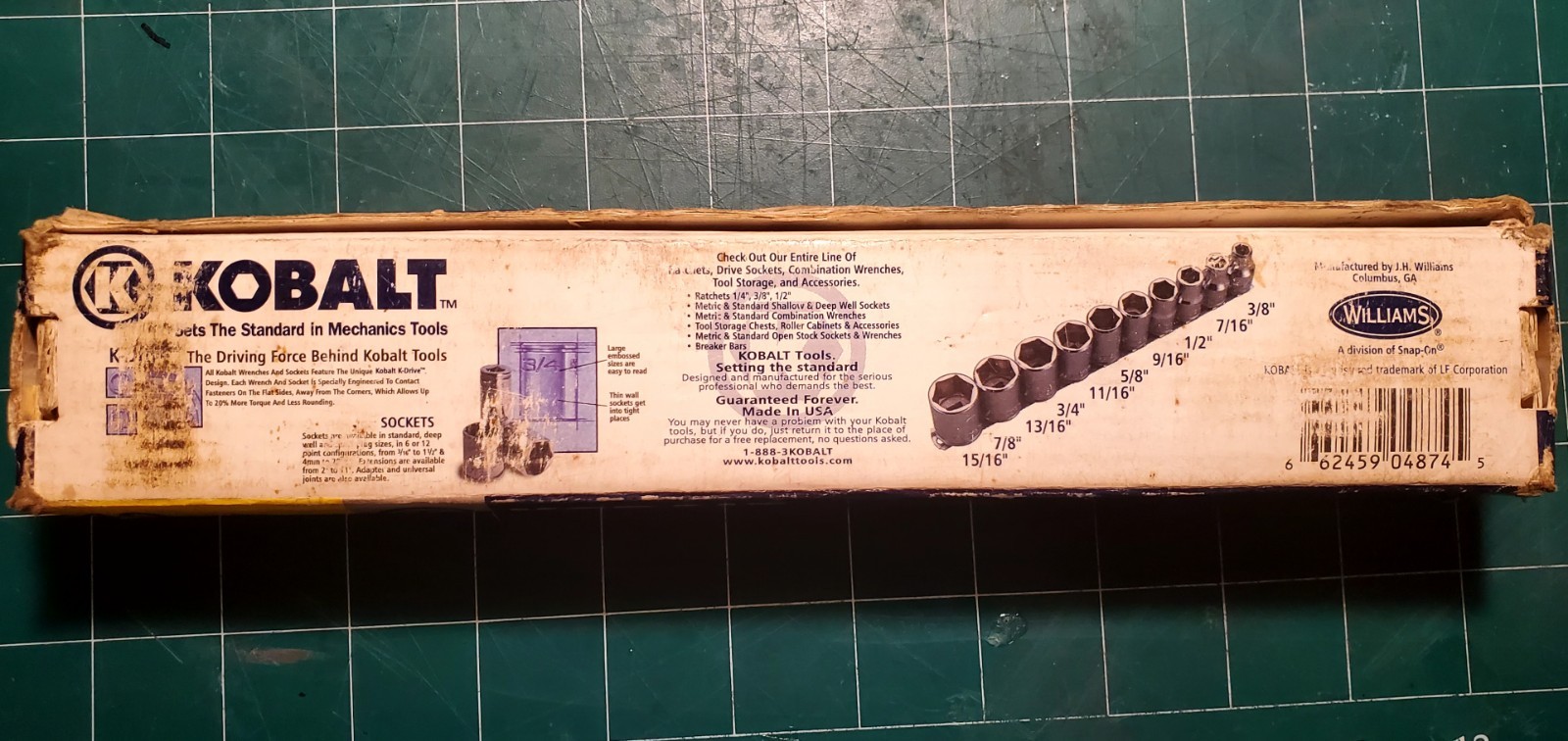 10 Pc Kobalt Shallow Socket Set 15/16 to 3/8″ USA 12 Pt 1/2″ Drive USA