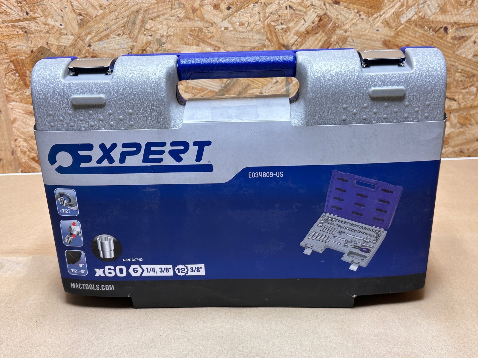 NEW Expert by Mac Tools E034809-US 60pc 1/4″ & 3/4″ Drive Socket Set SAE Metric