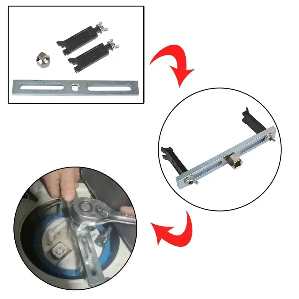Universal Adjustable Fuel Pump Tank Lid Cover Remover Wrench Spanner Tool Car