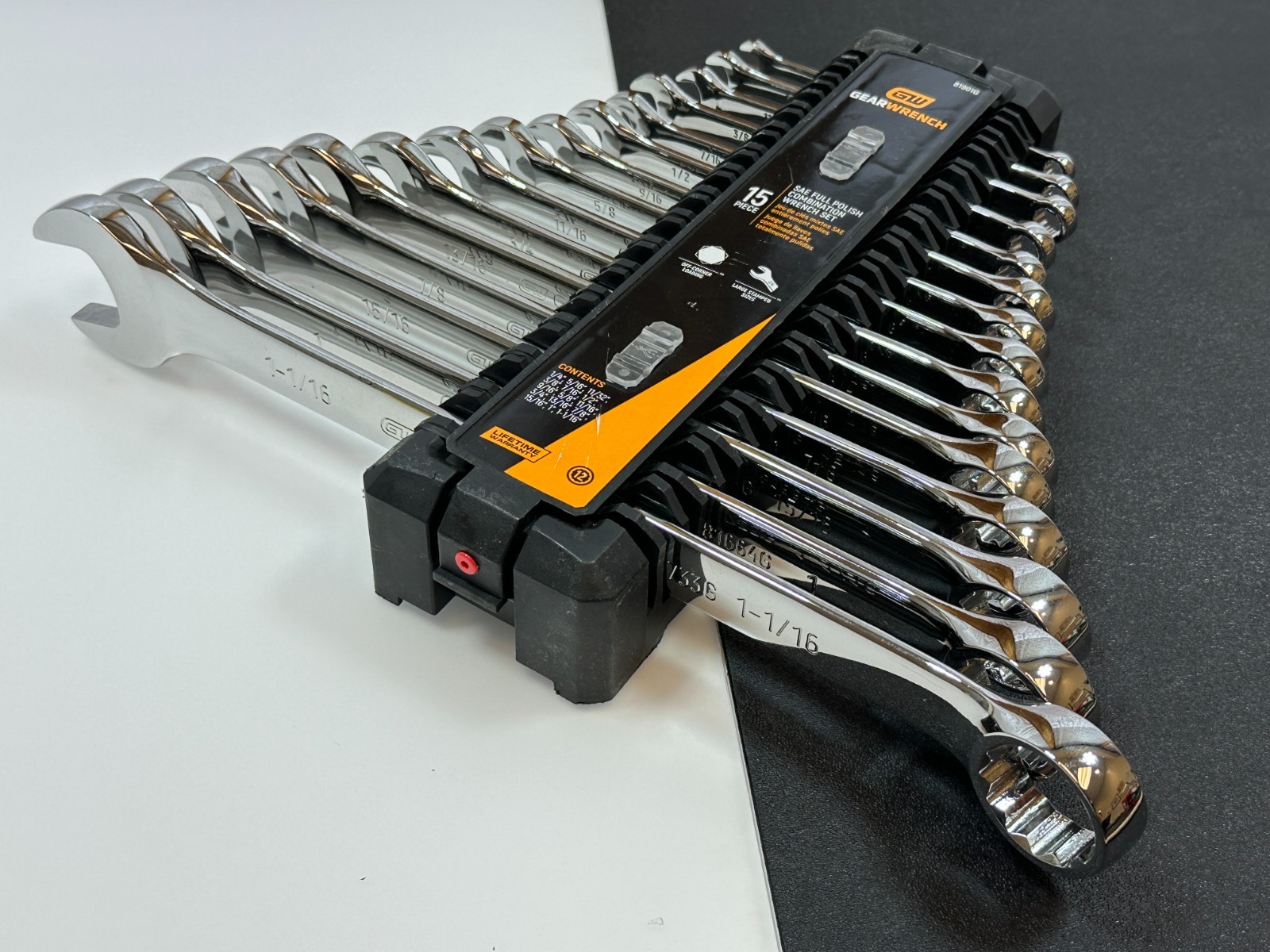 NEW GearWrench Tools 15pc SAE 1/4″-1-1/6” Full Polish NON RATCHETING Wrench Set
