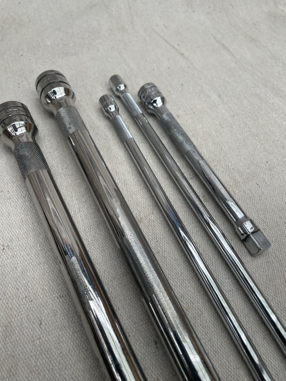 Snap-On Extension Bar Lot Of 5 SXK11 FXK6 TMXK100 1/2” 3/8” 1/4” Drive USA