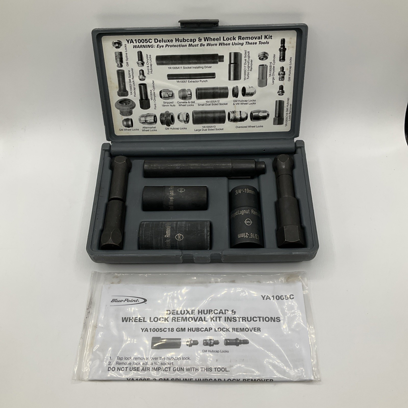 Blue-Point YA1005C Deluxe Hubcap And Wheel Lock Removal Kit