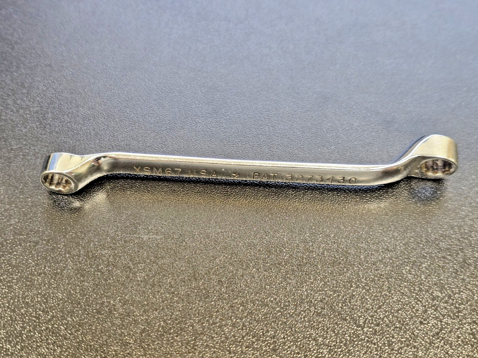 Snap-on Tools XSM67 6mm 7mm 12-Point Metric Chrome Short Offset Box End Wrench