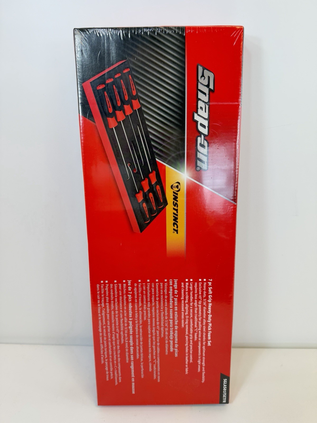 NEW Snap on SGLAS01FSETFR 7pc RED Soft Grip Heavy-Duty Foam Pick Set NEW SEALED