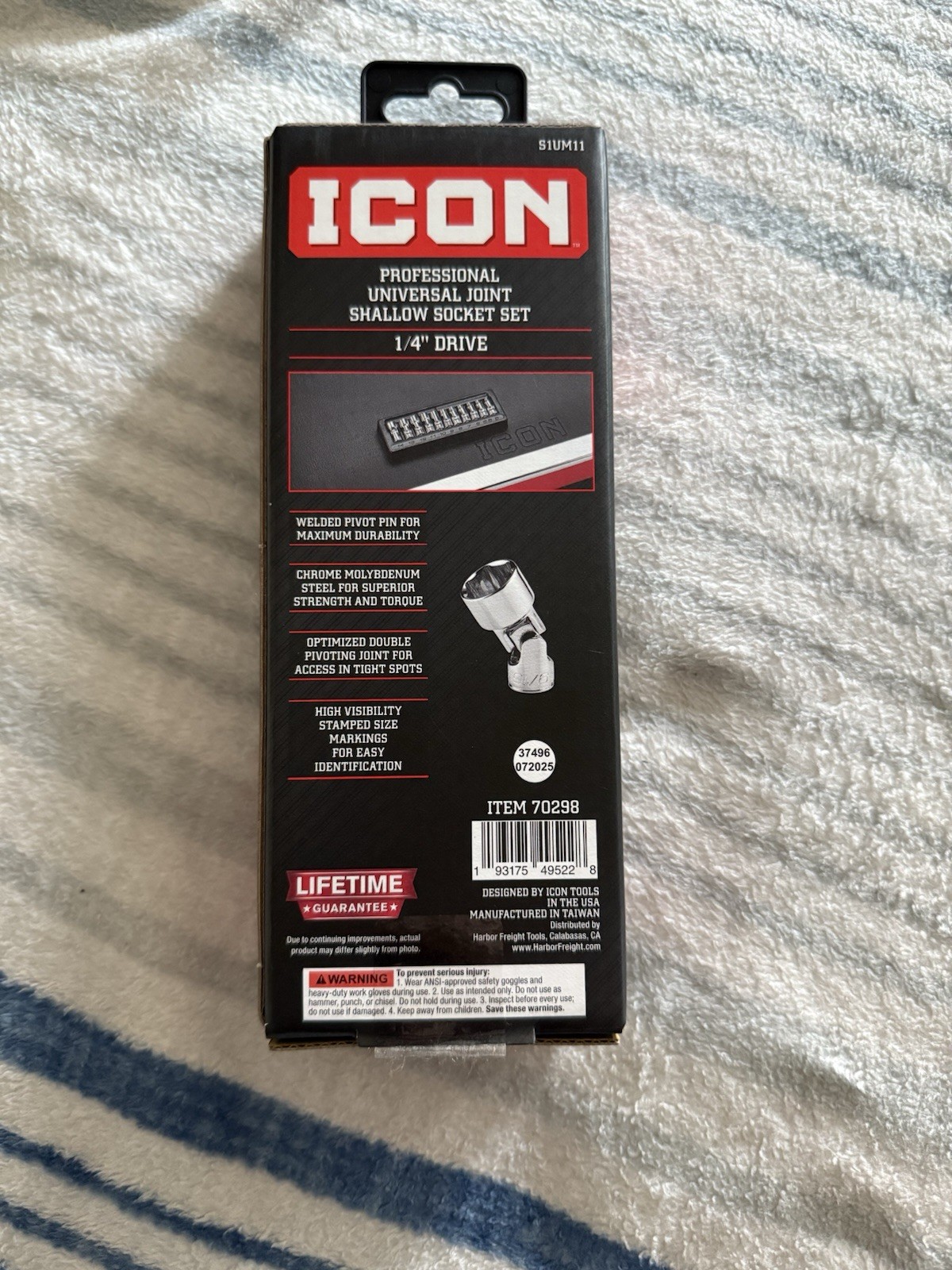ICON 11-Piece 1/4″ Drive Metric Shallow Socket Set