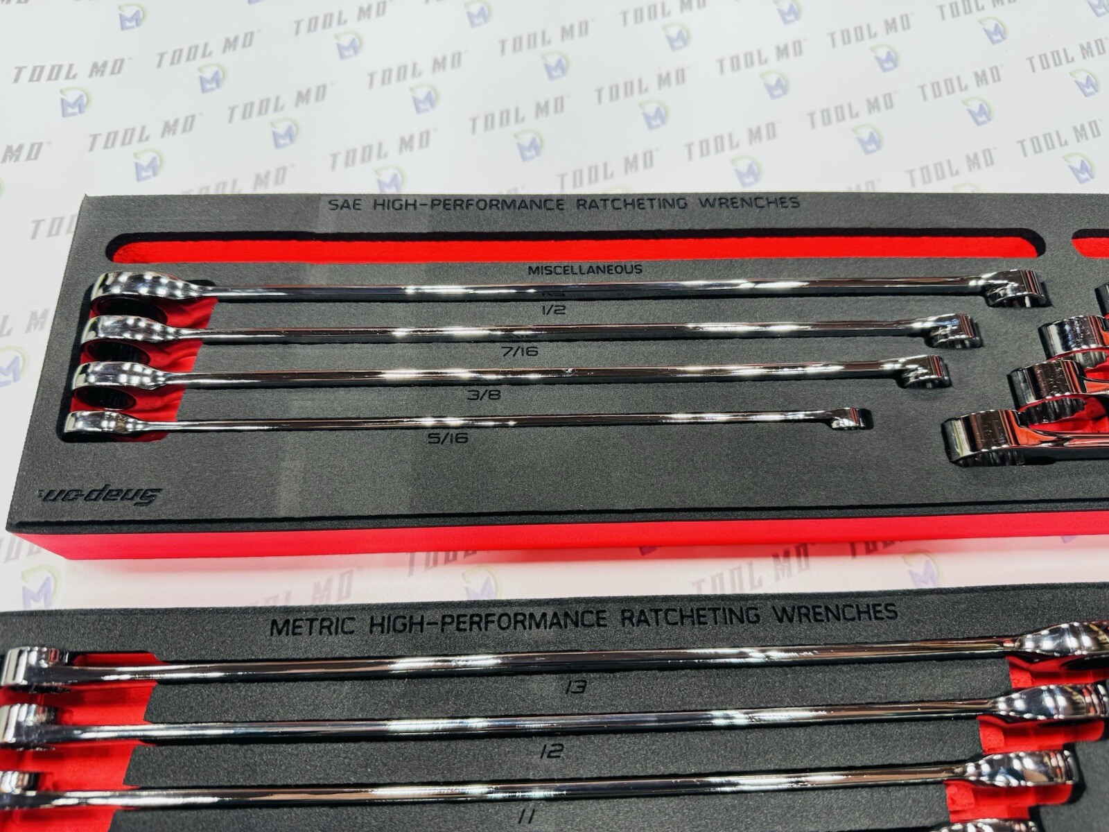 Snap-on Tools 20pc Metric & SAE High-Performance Ratcheting Box Wrench Foam Set