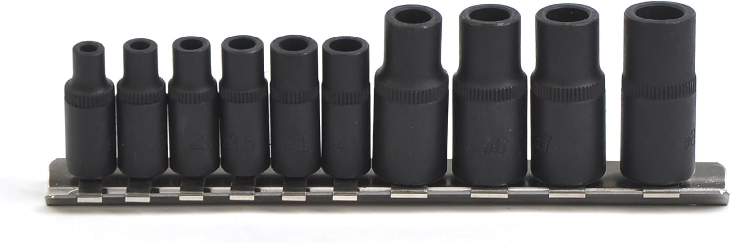 10-Piece Tap Holders Set 1/4″Dr 3/8″Dr Socket Magnetic