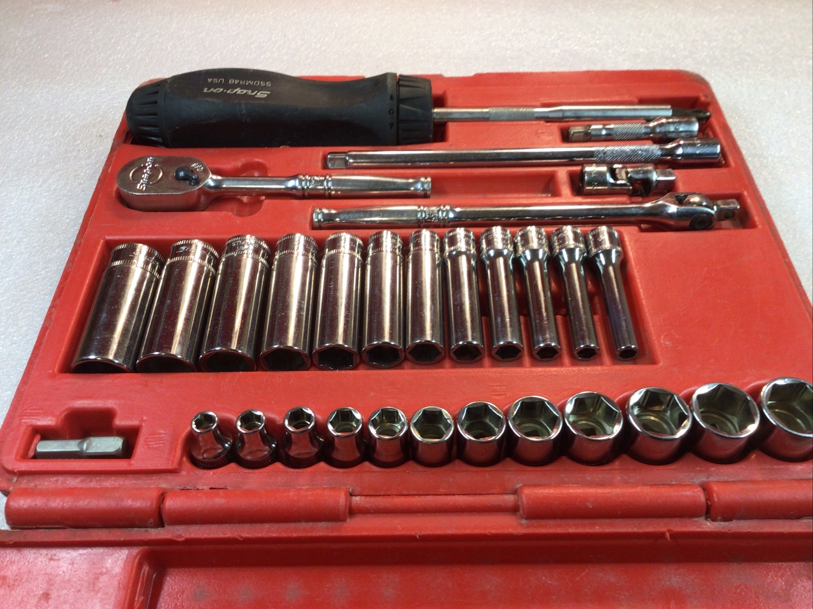 Snap On#131TMPB-31Pc.1/4”Dr.,6 Pt. Metric Deep/Shallow Gen. Svc. Socket Set-MINT