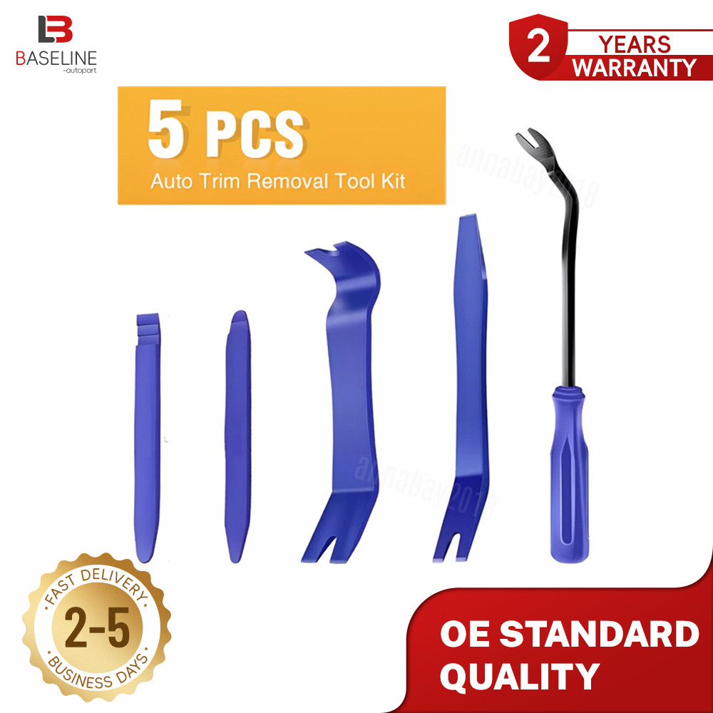 5x Plastic Trim Removal Pry Tools for Auto Radio Panel Door Dash Clip Fasteners
