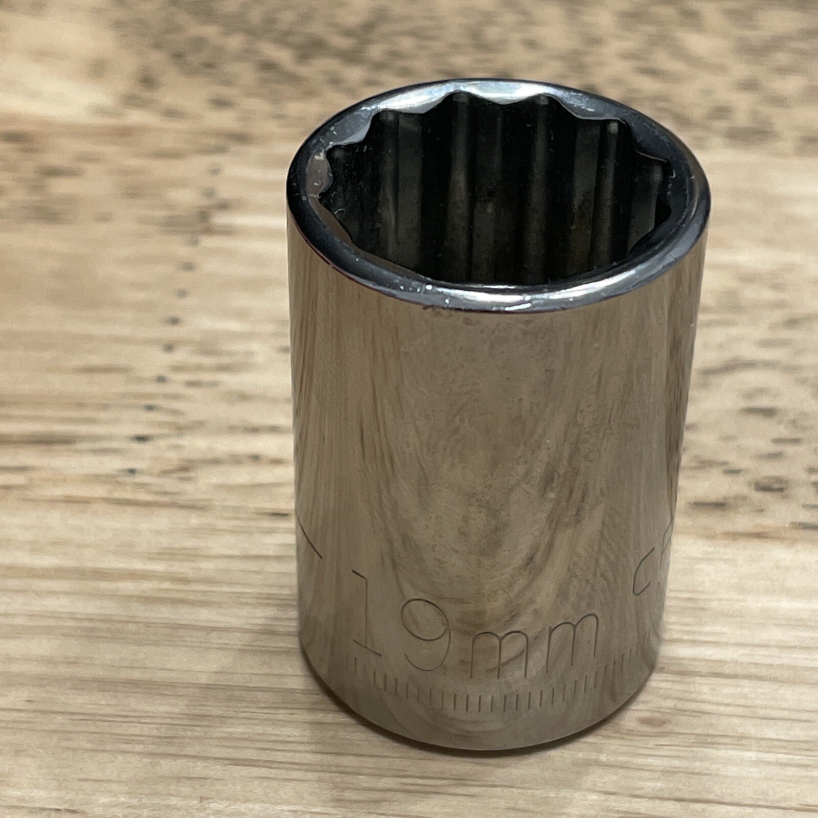 Craftsman 19mm Metric 1/2″ Drive 12 Point Shallow Socket Inverted G2 44238 USA