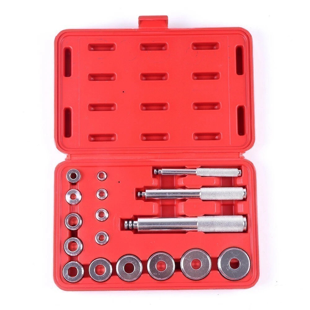 Aluminium Wheel Bearing Race&Seal Bush Driver Set Garage Tool Kit w/ Case 17Pcs