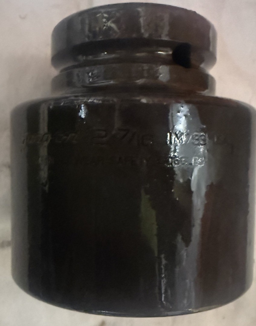 Snap-On IM783 Shallow Impact Socket 1″ Drive Big 2-7/16″ 62MM 6 Pt See Pics/read