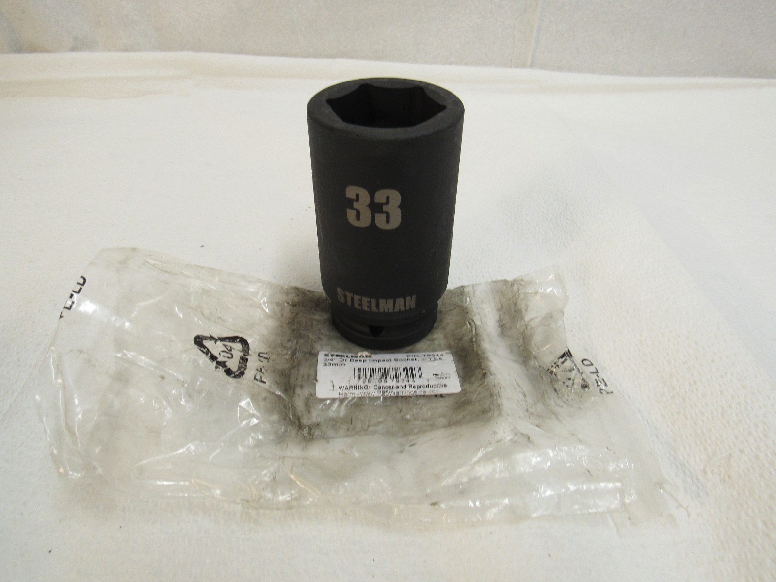 Steelman 3/4 in. Drive 33mm 6 Point Deep Impact Socket 79344